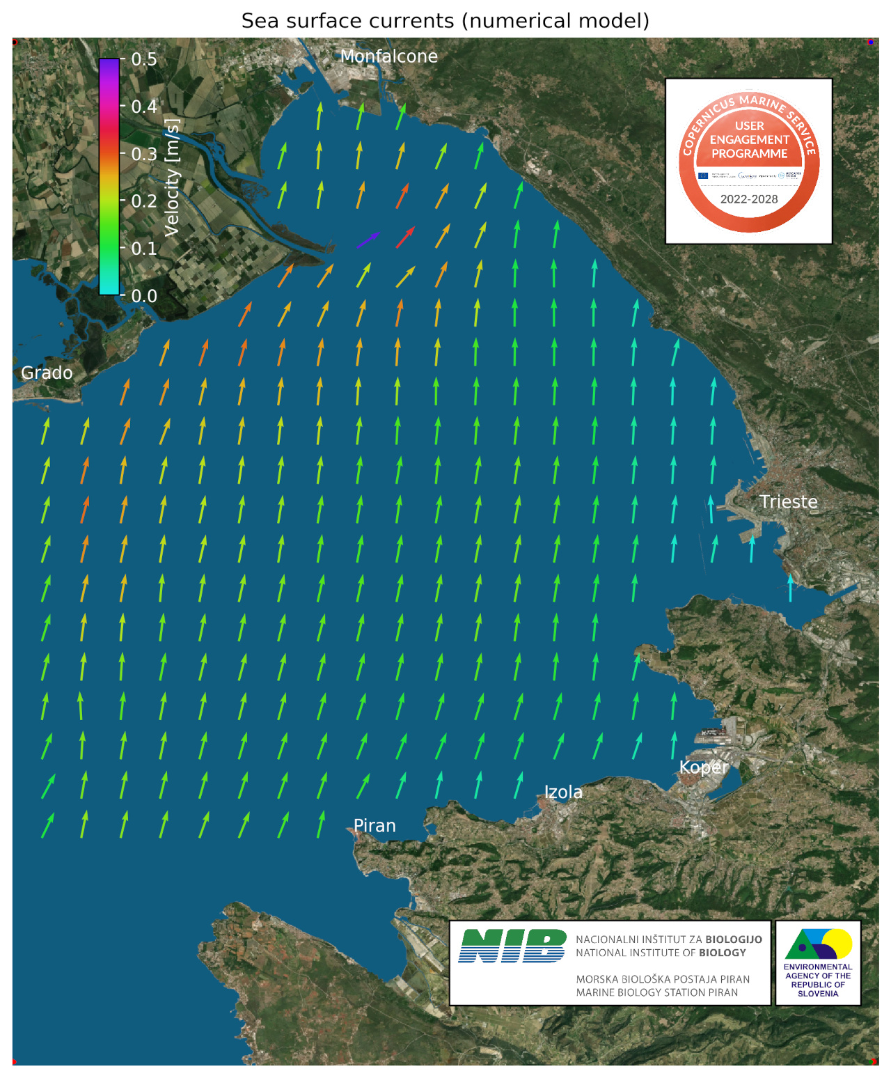 modeled sea surface currents