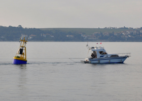  Buoy »Vida« after restoration on its way back to the sea (photo: T. Makovec)